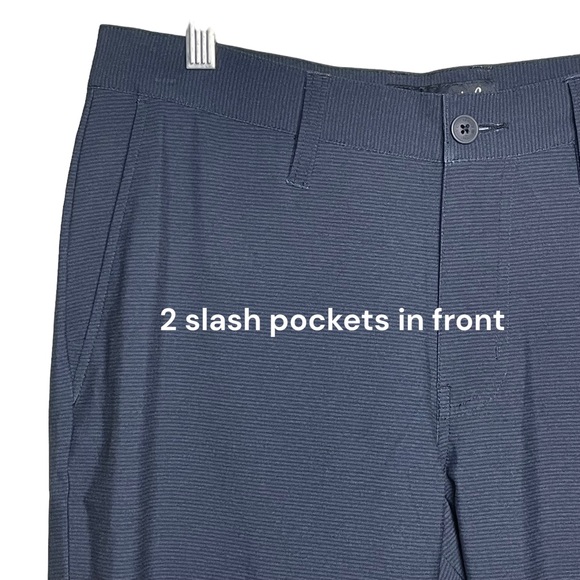 Travis Mathew Golf Pants Prestige Gyoza Black Pinstripes Pockets Sz 32 x 31 - Picture 3 of 14